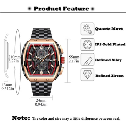 PLADEN Multifunction Business Men's Watches